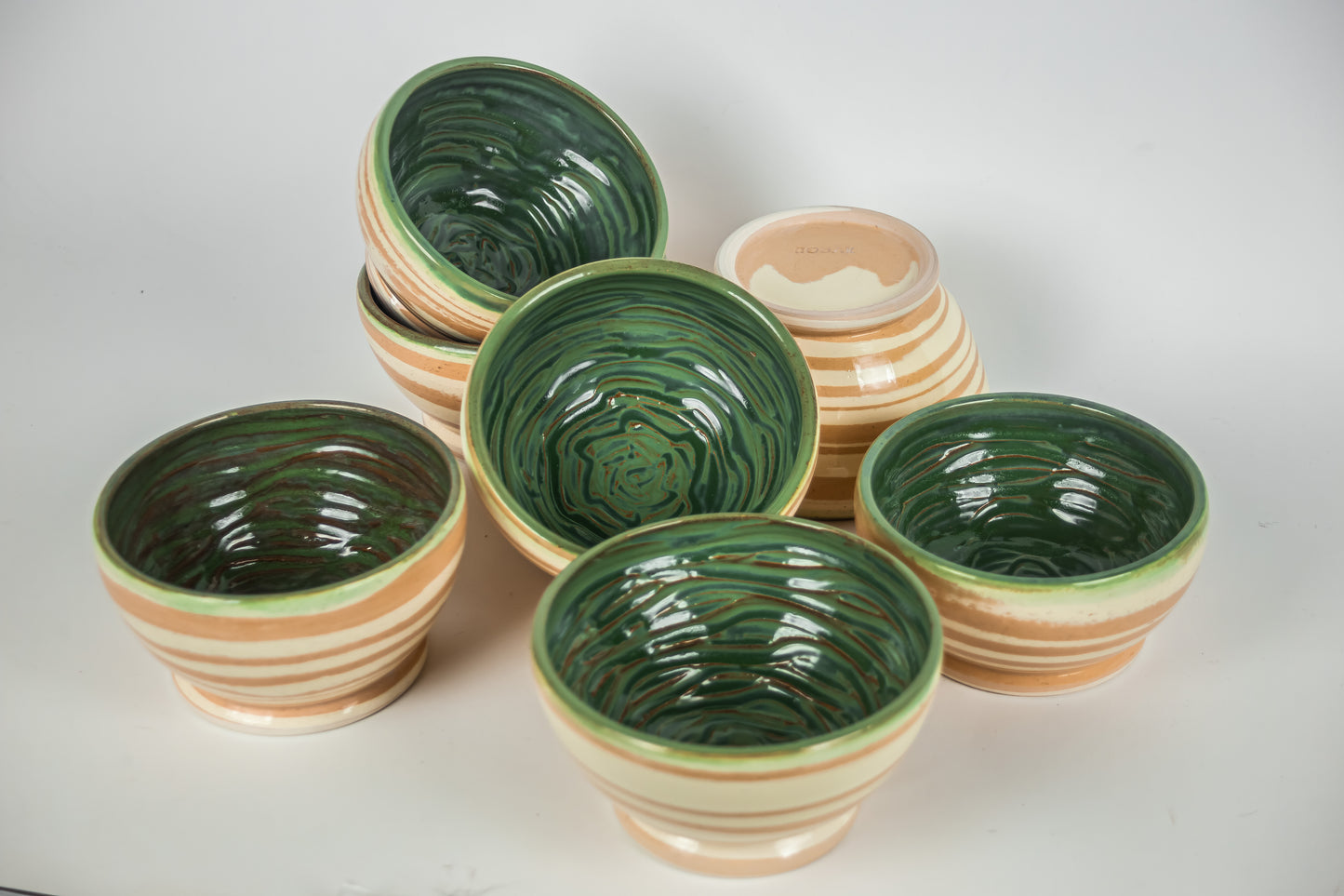 Marbled & Green Shave Bowl